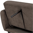 Furniture of America Kittle Fabric Padded Futon Sofa with USB Ports in Brown