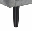 Furniture of America Kittle Fabric Padded Futon Sofa with USB Ports in Gray