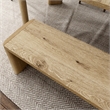 Furniture of America Hallond Solid Wood Backless Dining Bench in Oak