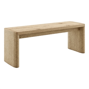 Furniture of America Hallond Solid Wood Backless Dining Bench in Oak