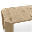 Furniture of America Hallond Solid Wood Expandable Dining Table in Oak