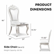 Furniture of America Albernit Faux Leather Side Chairs in White (Set of 2)