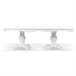 Furniture of America Albernit Solid Wood Expandable Dining Table in White