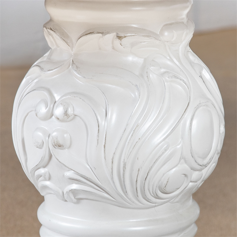 Furniture of America Albernit Solid Wood Expandable Dining Table in White