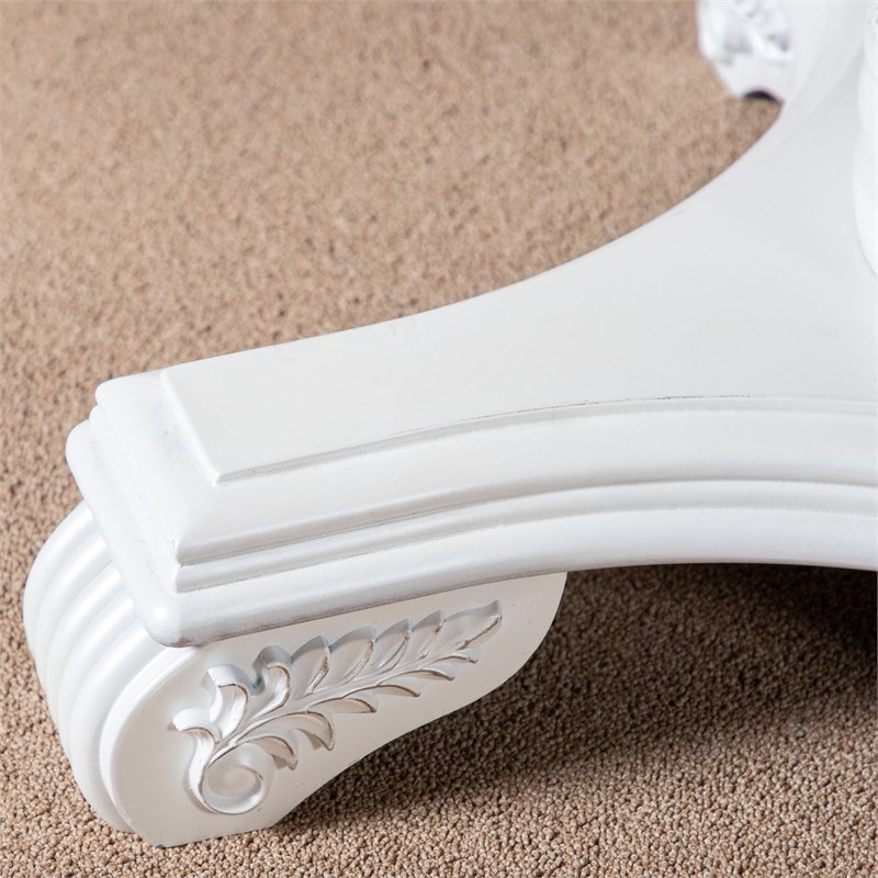 Furniture of America Albernit Solid Wood Expandable Dining Table in White