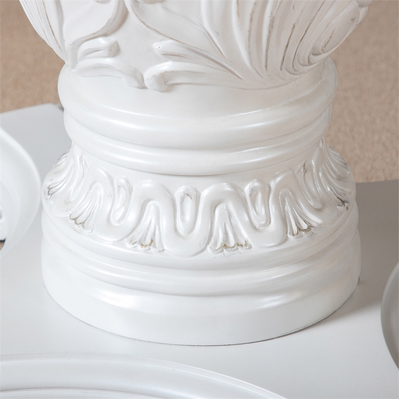 Furniture of America Albernit Solid Wood Expandable Dining Table in White