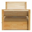 Furniture of America Sabatin Solid Wood Twin Captain Bed with USBs in Light Oak