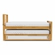 Furniture of America Sabatin Solid Wood Twin Captain Bed with USBs in Light Oak