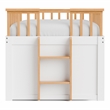 Furniture of America Wonston Solid Wood 2-Open Shelf Twin Captain Bed in White