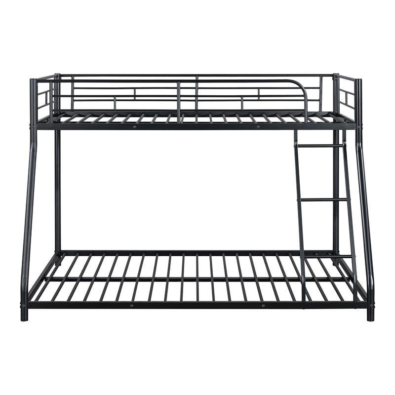 Furniture of America Huntely Metal Twin over Full Bunk Bed in Black