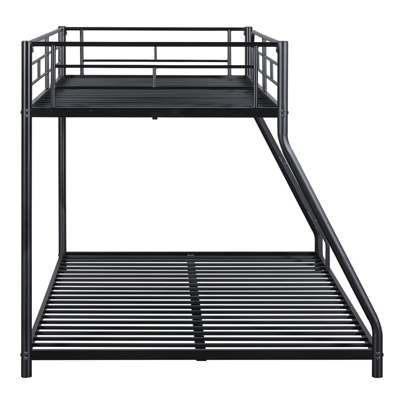 Furniture of America Huntely Metal Twin over Full Bunk Bed in Black