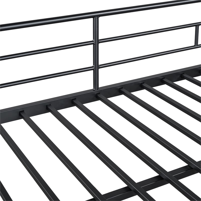 Furniture of America Huntely Metal Twin over Full Bunk Bed in Black