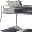 Furniture of America Huntely Metal Twin over Full Bunk Bed in Silver