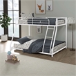 Furniture of America Huntely Metal Twin over Full Bunk Bed in White