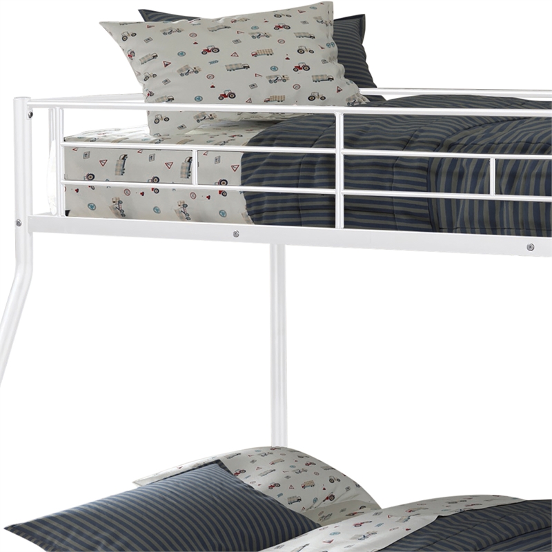 Furniture of America Huntely Metal Twin over Full Bunk Bed in White