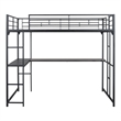 Furniture of America Jaron Metal Full Loft Bed with Attached Ladders in Black