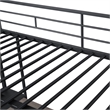 Furniture of America Jaron Metal Full Loft Bed with Attached Ladders in Black