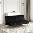 Furniture of America Girgon Upholstered Fabric Futon Sofa Bed in Black