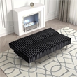 Furniture of America Girgon Upholstered Fabric Futon Sofa Bed in Black