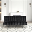 Furniture of America Girgon Upholstered Fabric Futon Sofa Bed in Black
