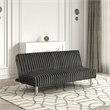 Furniture of America Girgon Upholstered Fabric Futon Sofa Bed in Charcoal