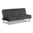 Furniture of America Girgon Upholstered Fabric Futon Sofa Bed in Charcoal