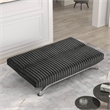 Furniture of America Sturon Upholstered Fabric Futon Sofa Bed in Charcoal