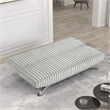 Furniture of America Sturon Upholstered Fabric Futon Sofa Bed in Light Gray