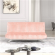 Furniture of America Sturon Upholstered Fabric Futon Sofa Bed in Pink