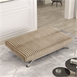 Furniture of America Sturon Upholstered Fabric Futon Sofa Bed in Taupe