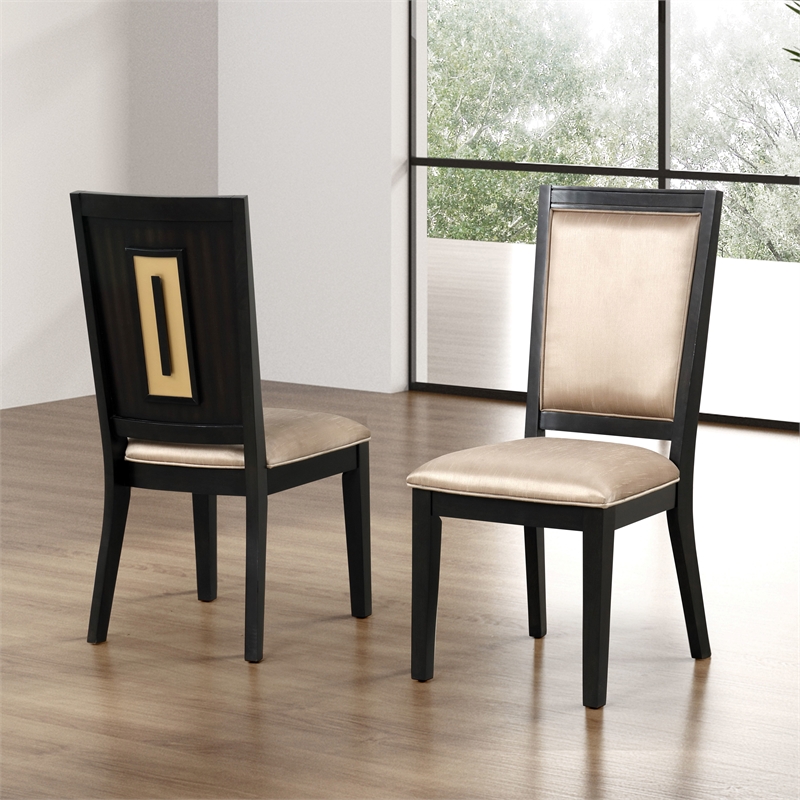 Furniture of America Allaway Wood Side Chairs in Espresso (Set of 2)
