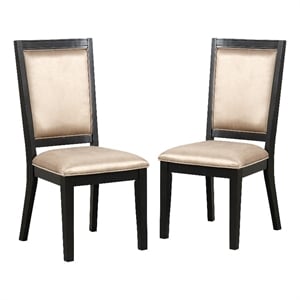 furniture of america allaway wood side chairs in espresso (set of 2)