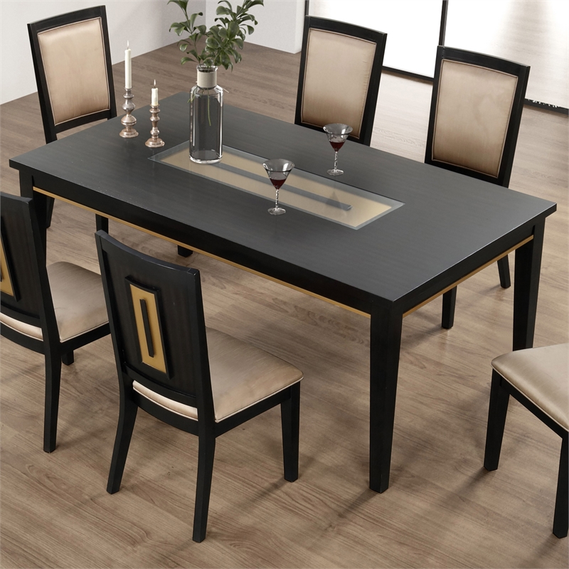 Furniture of America Allaway Wood Rectangular Dining Table in Espresso