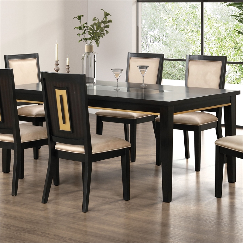 Furniture of America Allaway Wood Rectangular Dining Table in Espresso