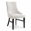Furniture of America Kindrel Fabric Wingback Arm Chairs in Black (Set of 2)