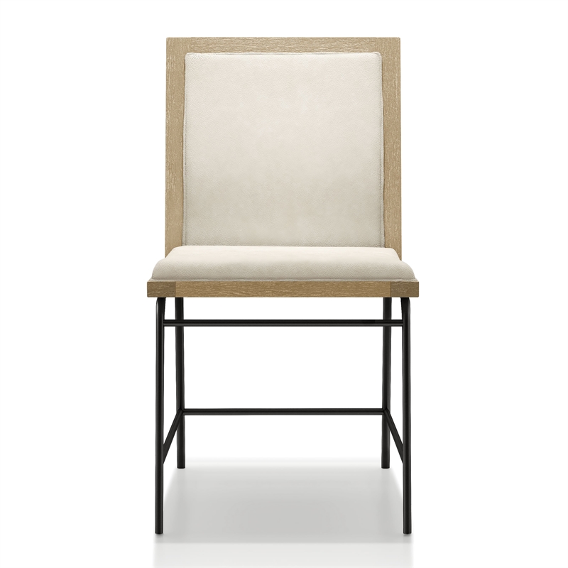 Furniture of America Hallond Solid Wood 5-Piece Round Dining Set in Oak