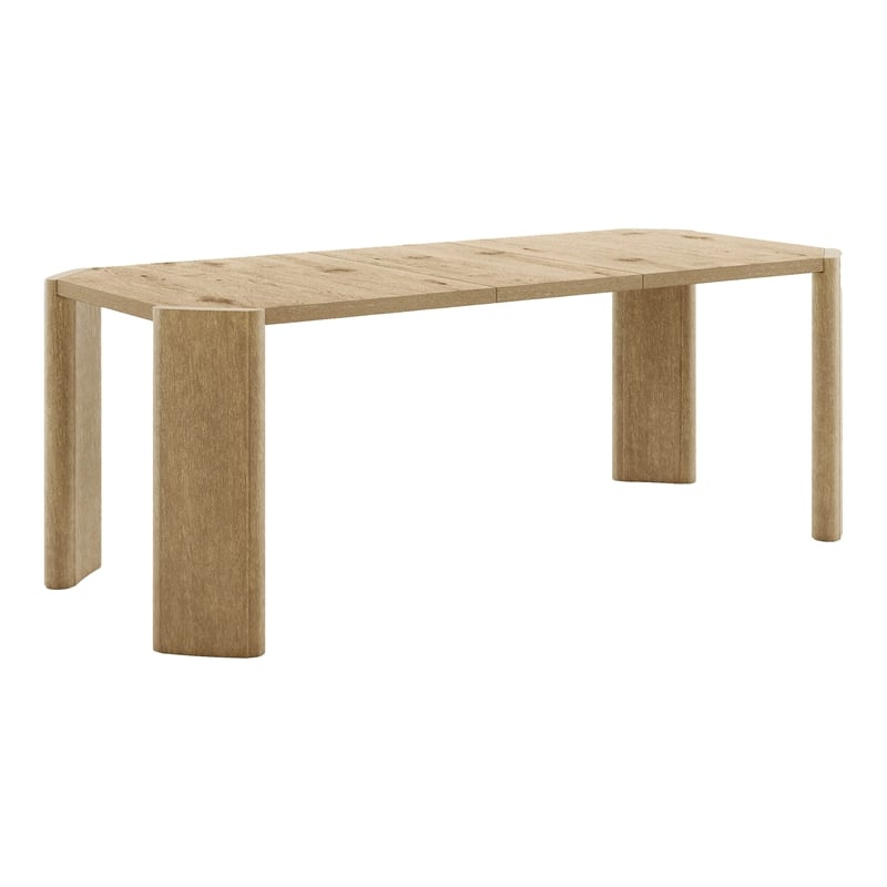Furniture of America Hallond Solid Wood 7-Piece Dining Set in Oak