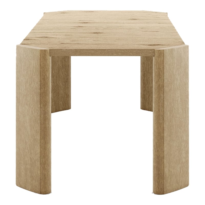 Furniture of America Hallond Solid Wood 7-Piece Dining Set in Oak