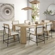 Furniture of America Hallond Solid Wood 7-Piece Dining Set in Oak