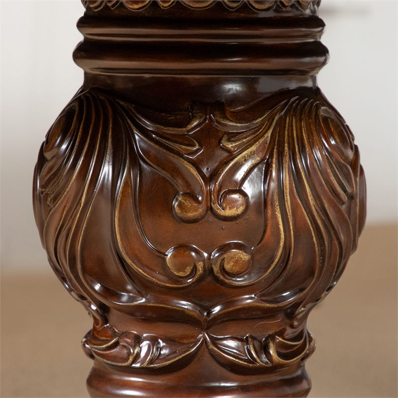 Furniture of America Albernit Solid Wood Expandable Dining Table in Dark Cherry