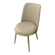 Furniture of America Agorthin Faux Leather Side Chairs in Gold (Set of 2)