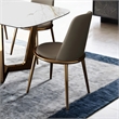 Furniture of America Agorthin Faux Leather Side Chairs in Gold (Set of 2)