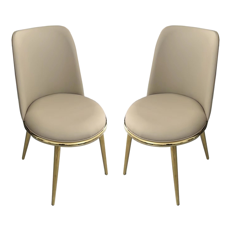 Furniture of America Agorthin Metal 7-Piece Dining Set in Gold