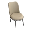 Furniture of America Agorthin Faux Leather Side Chairs in Silver (Set of 2)
