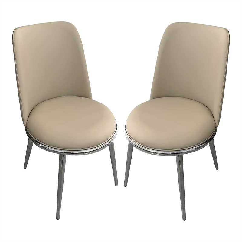 Furniture of America Agorthin Metal 7-Piece Dining Set in Silver