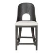 Furniture of America Lizena Solid Wood Counter Chairs in Ash Gray (Set of 2)
