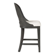 Furniture of America Lizena Solid Wood Counter Chairs in Ash Gray (Set of 2)