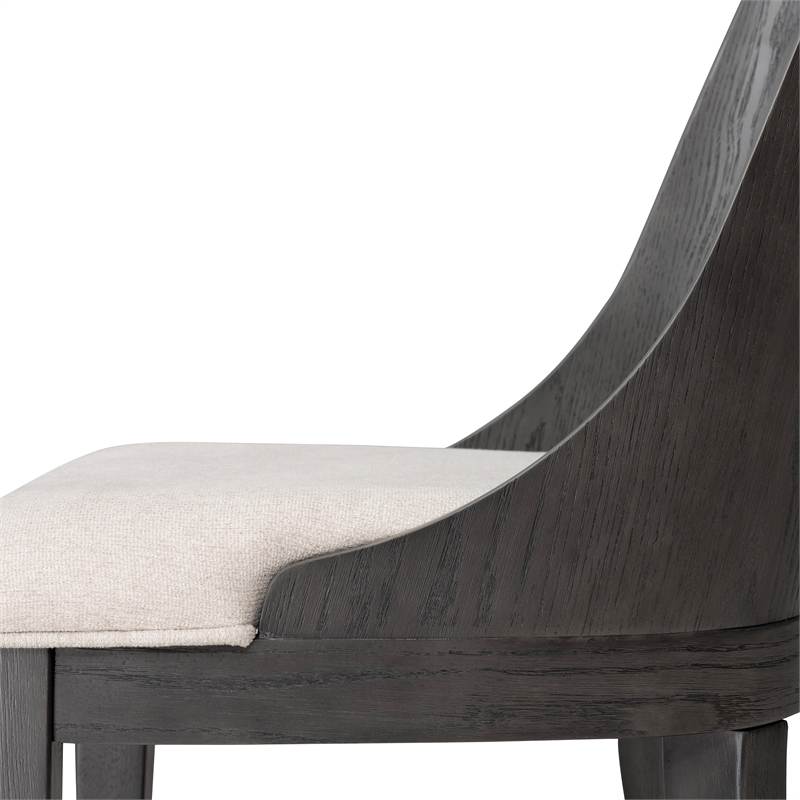 Furniture of America Lizena Solid Wood Counter Chairs in Ash Gray (Set of 2)