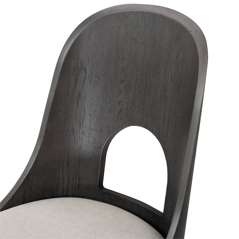 Furniture of America Lizena Solid Wood Counter Chairs in Ash Gray (Set of 2)