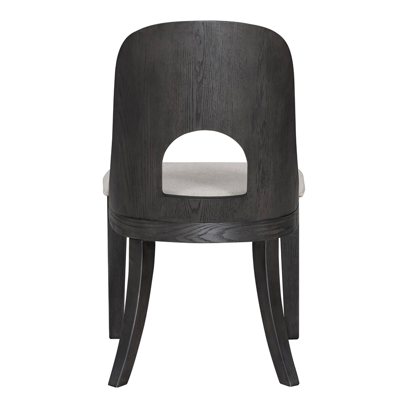 Furniture of America Lizena Solid Wood Side Chairs in Ash Gray (Set of 2)